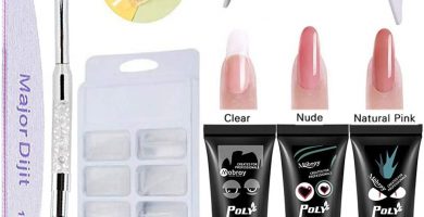 poly gel nails kit,Anself Poly Gel 3 colores de manicura de secado rápido Lámpara de uñas UV